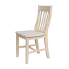 International Concepts Set of 2 Cafe Chairs, Unfinished C-61P